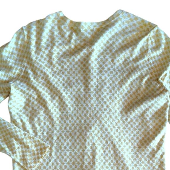 Merona Yellow White Patterned Button Front Cardigan Sweater XXL - Picture 10 of 12